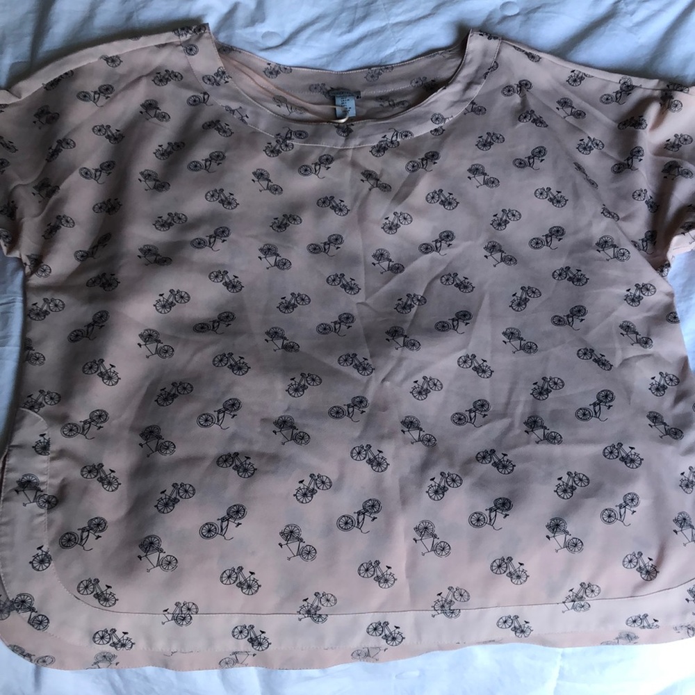 Beige-y Pink Bicycle Blouse L / XL